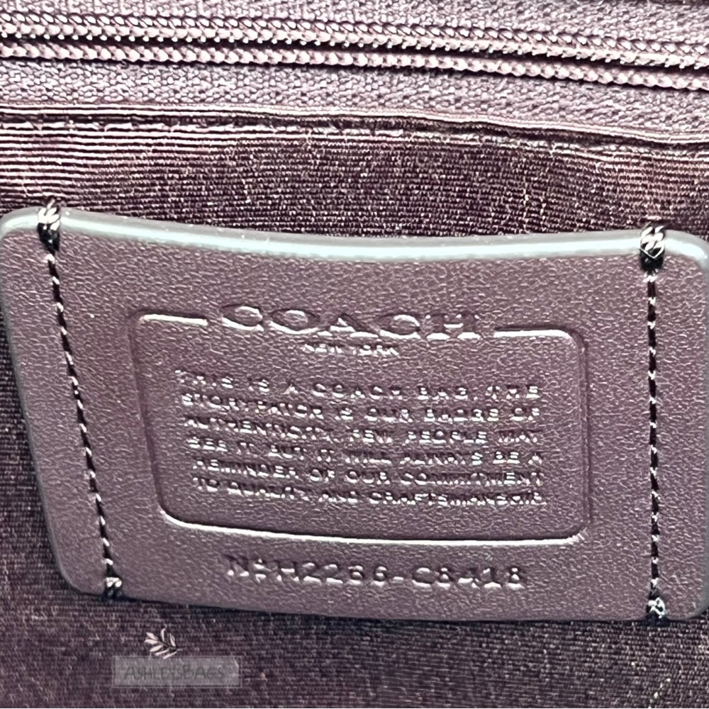 Coach Dempsey Tote 40 In Signature Jacquard With Stripe Coach Patch In Wine - Picture 9 of 14